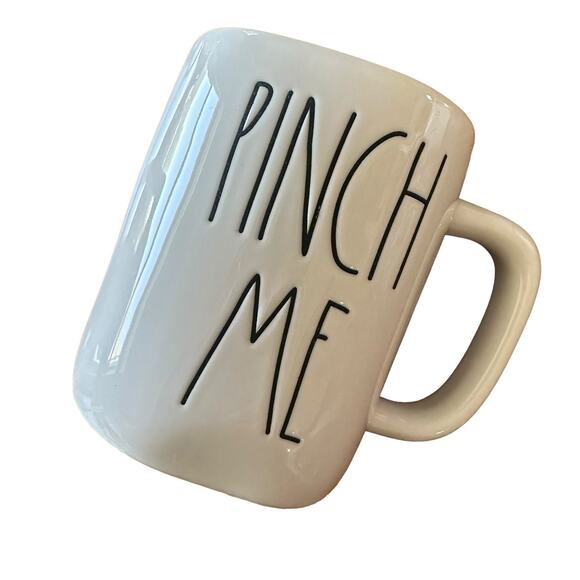 Rae Dunn | Pinch Me White Mug Coffee Tea Fall Spring Summer Cozy Relaxed Cute - Picture 1 of 4